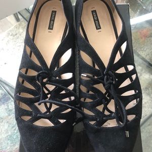 Giorgio Armani Black Suede Flats 41